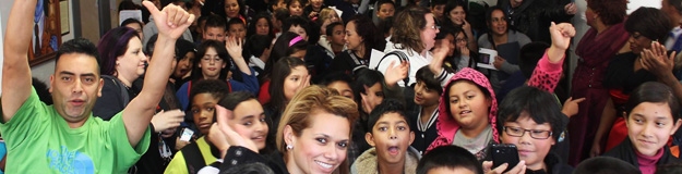 Students at a matinee performance